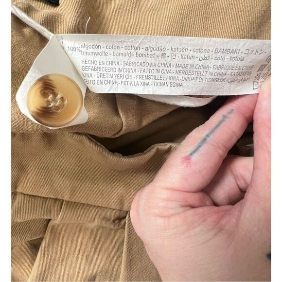 ZARA Brown Wide Leg High Rise Professional Pants With Side Buttons - Picture 5 of 5